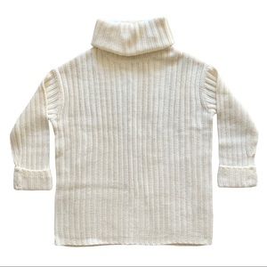 Knit Turtleneck Sweater in Cream